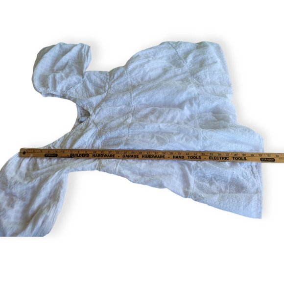 ASOS Mixed Broderie Tiered Mini Babydoll Dress | White | sz 6 | Cotton | Summer - Picture 9 of 11